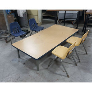 중고가구 BUBU가구 KID-GH231H 공부방 학습용 의자4개 좌식책상 거실테이블 1500x760 중고 좌식 테이블